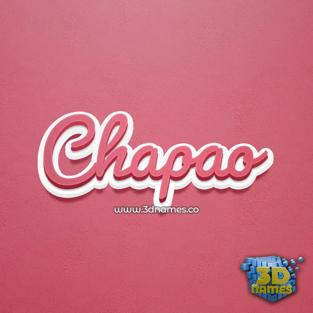 chapao in Red Scribble style - 3D name wallpaper