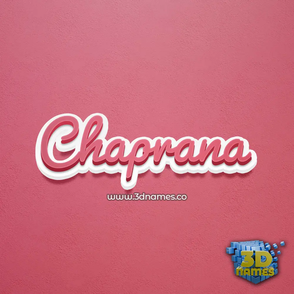 chaprana in Red Scribble style - 3D name wallpaper