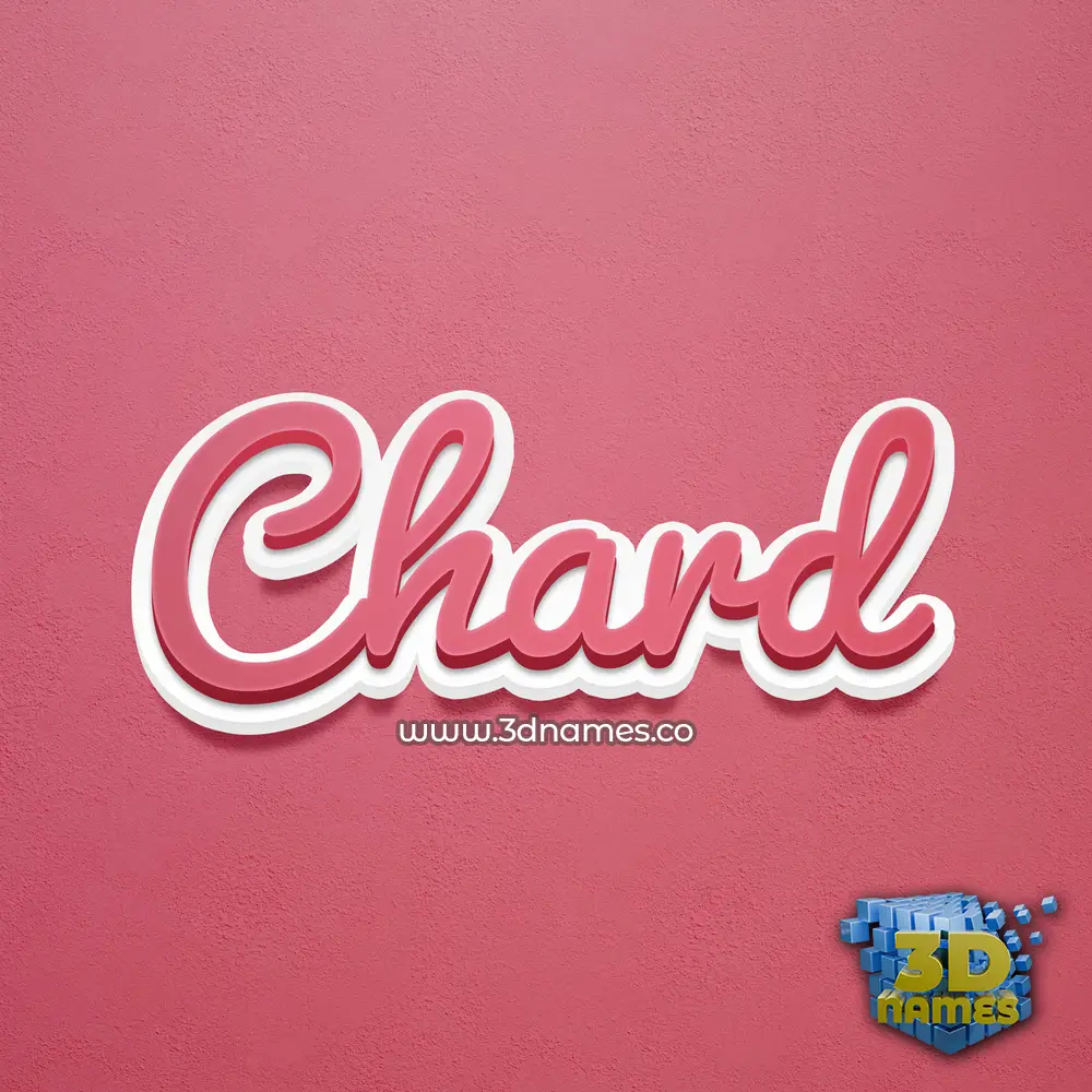 chard in Red Scribble style - 3D name wallpaper