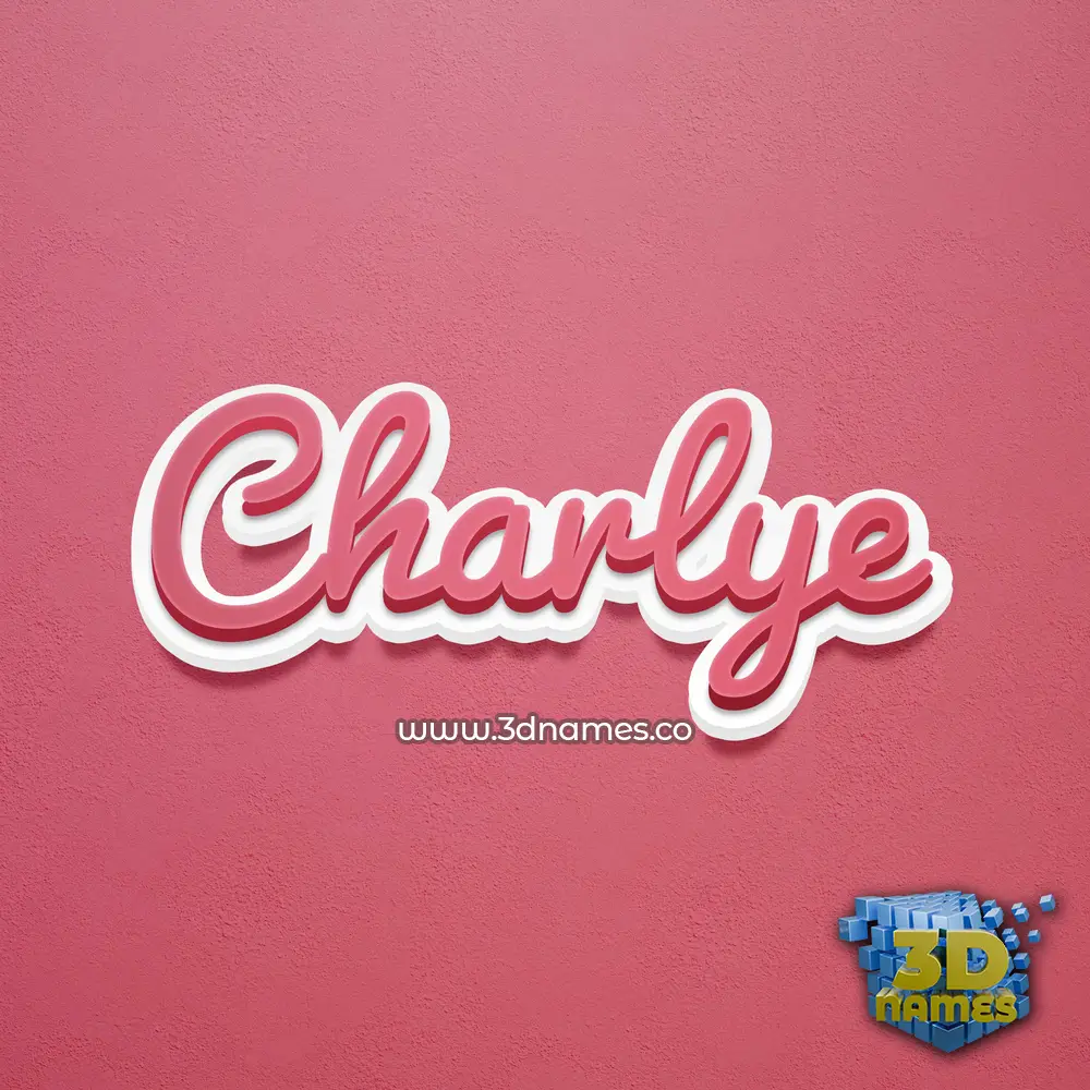 charlye in Red Scribble style - 3D name wallpaper