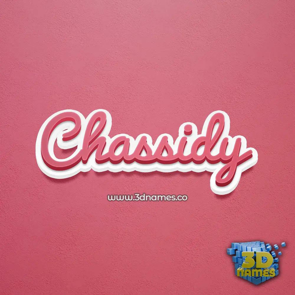 chassidy in Red Scribble style - 3D name wallpaper