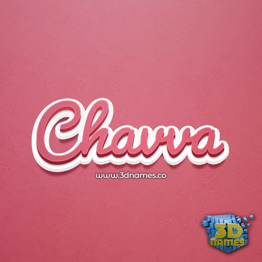chavva in Red Scribble style - 3D name wallpaper