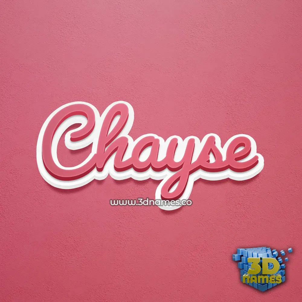 chayse in Red Scribble style - 3D name wallpaper