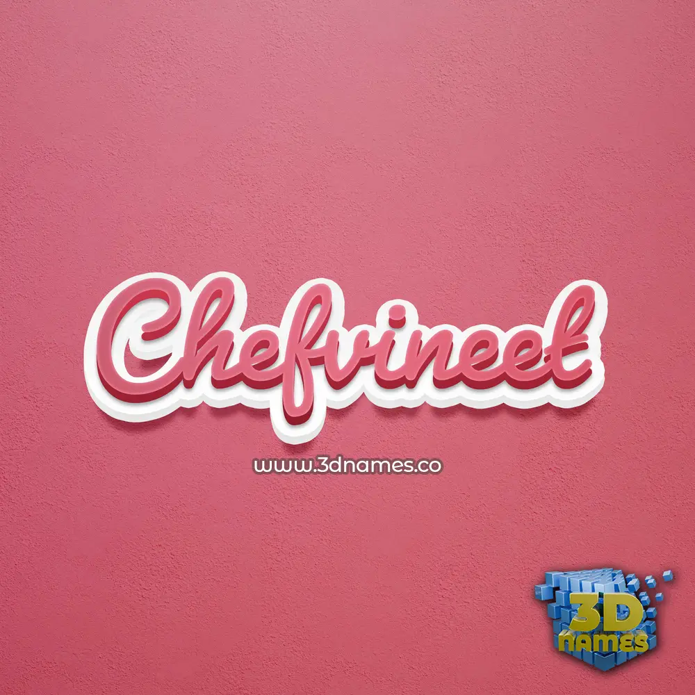 chefvineet in Red Scribble style - 3D name wallpaper chefvineet in Red Scribble style - 3D name wallpaper