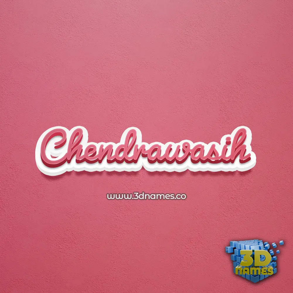 chendrawasih in Red Scribble style - 3D name wallpaper