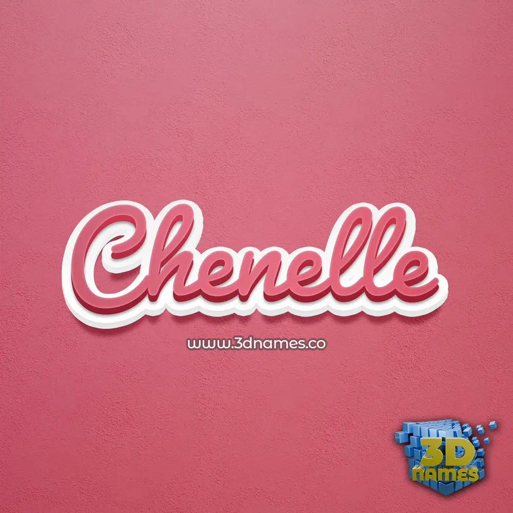 chenelle in Red Scribble style - 3D name wallpaper