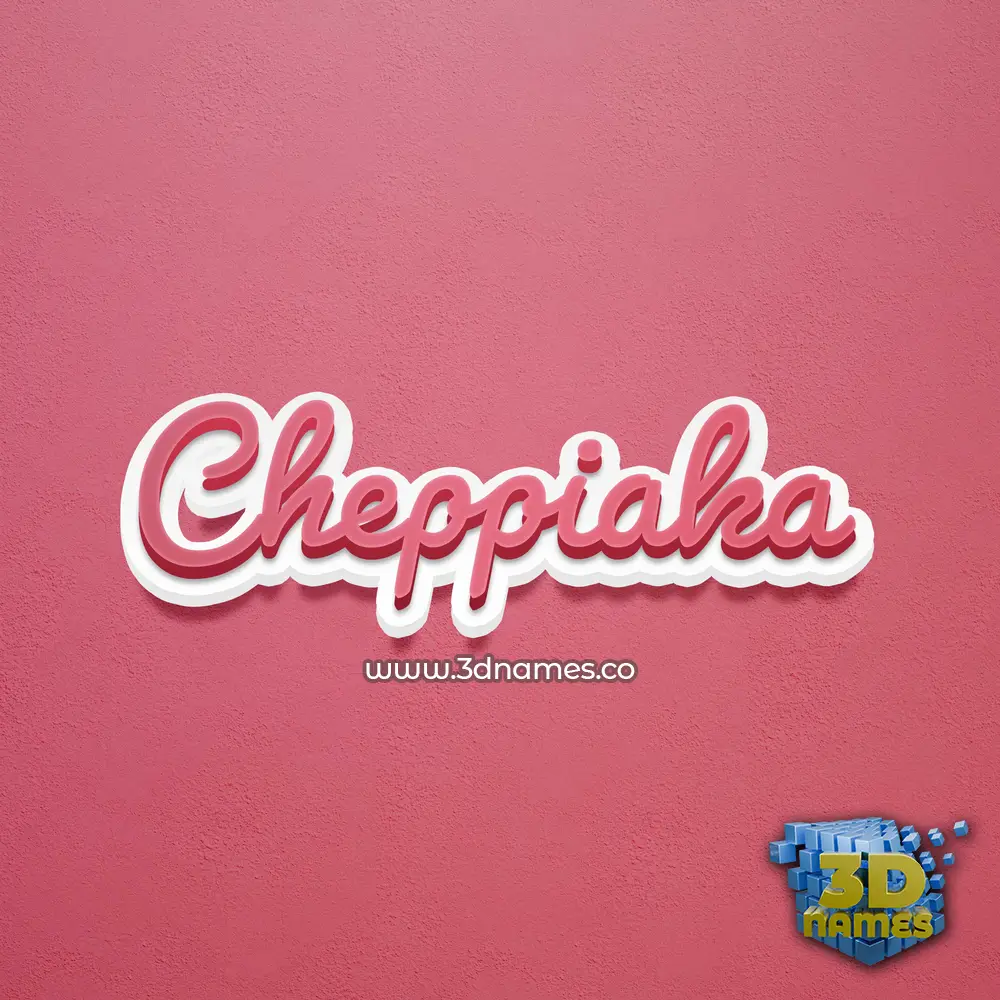 cheppiaka in Red Scribble style - 3D name wallpaper