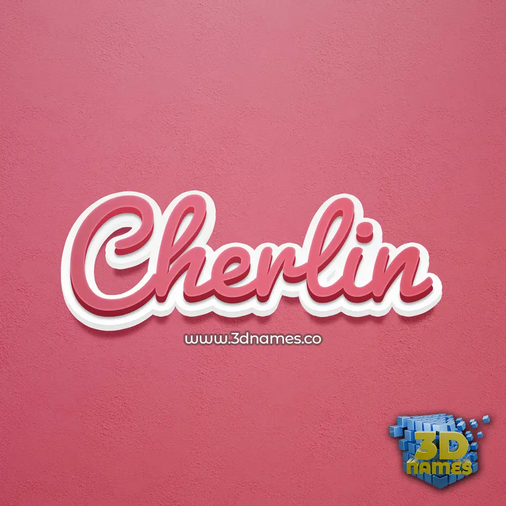 cherlin in Red Scribble style - 3D name wallpaper