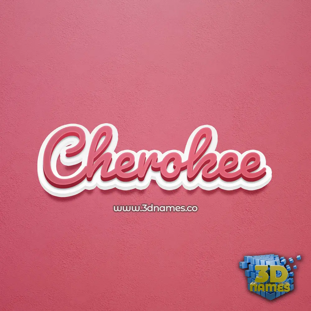 cherokee in Red Scribble style - 3D name wallpaper