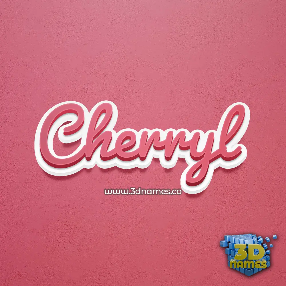 cherryl in Red Scribble style - 3D name wallpaper