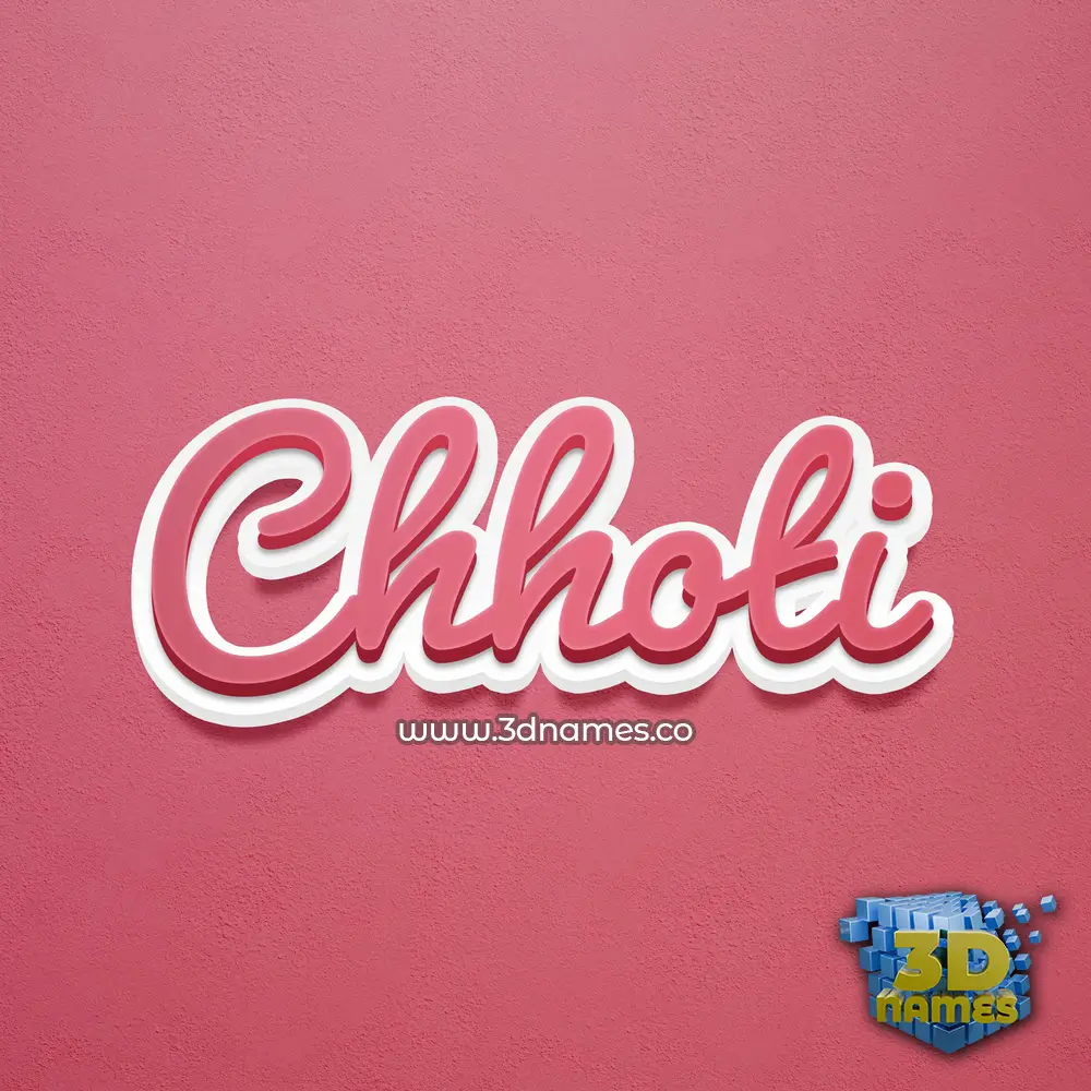 chhoti in Red Scribble style - 3D name wallpaper
