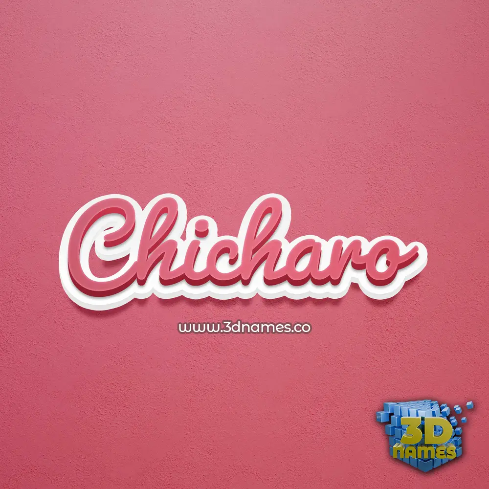 chicharo in Red Scribble style - 3D name wallpaper