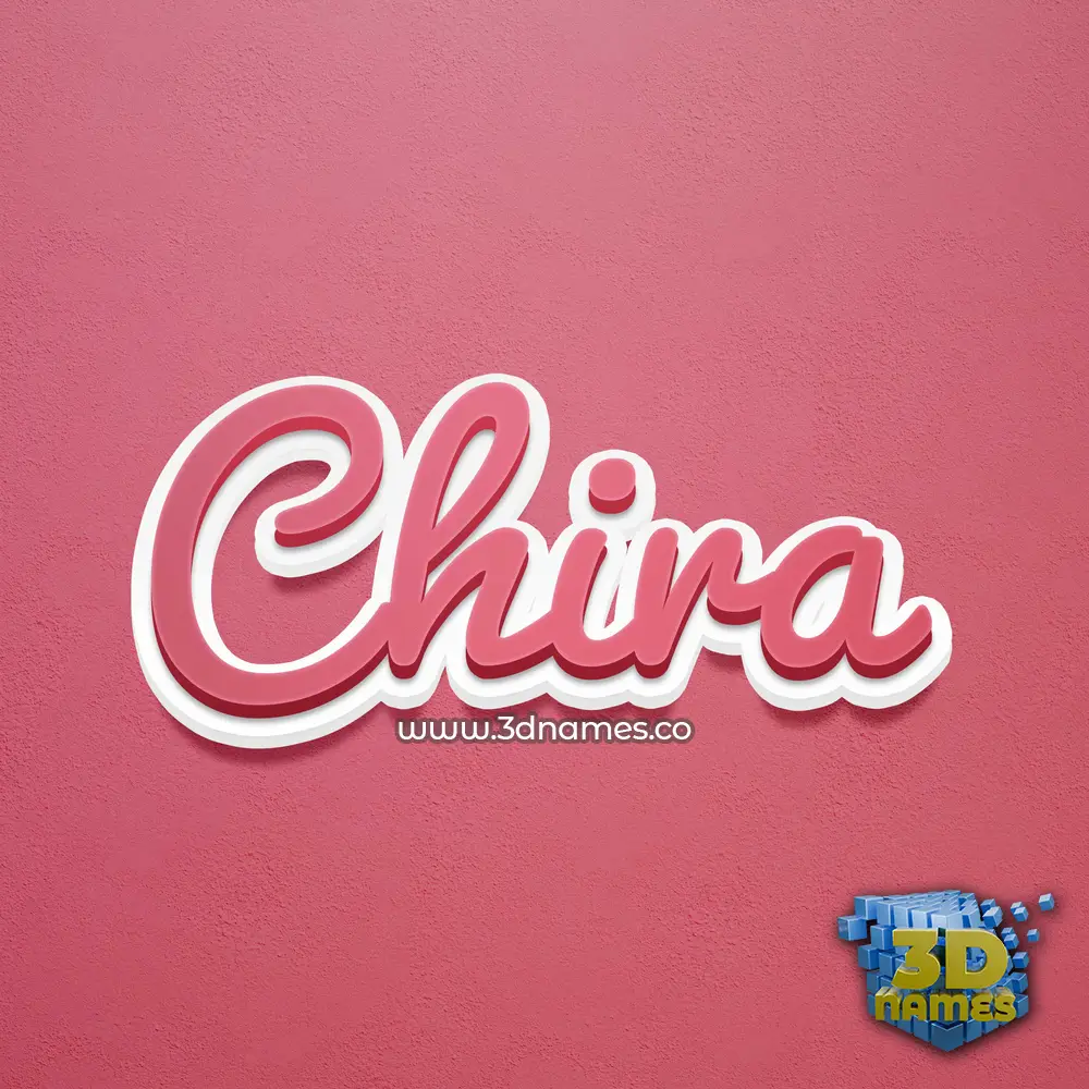 chira in Red Scribble style - 3D name wallpaper