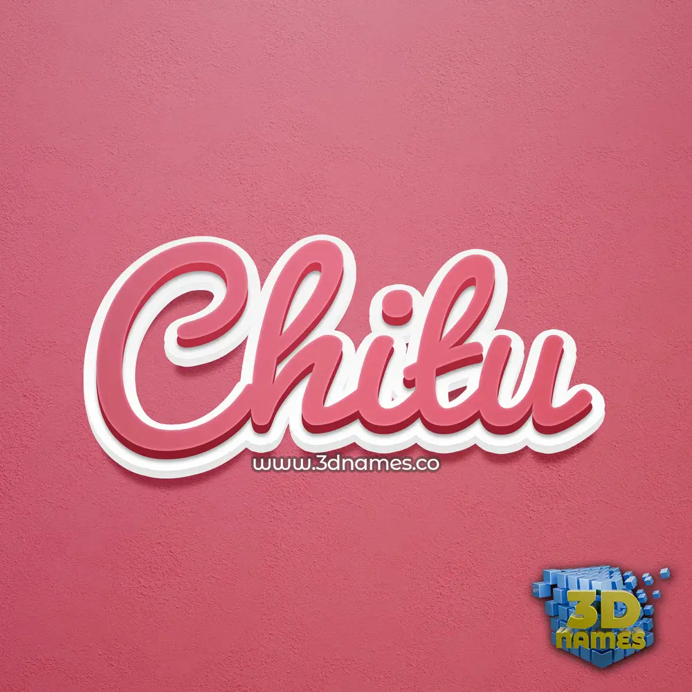 chitu in Red Scribble style - 3D name wallpaper