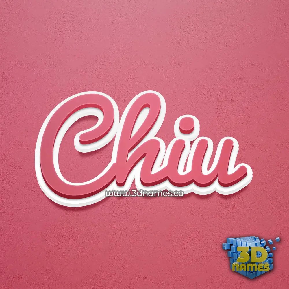 chiu in Red Scribble style - 3D name wallpaper chiu in Red Scribble style - 3D name wallpaper