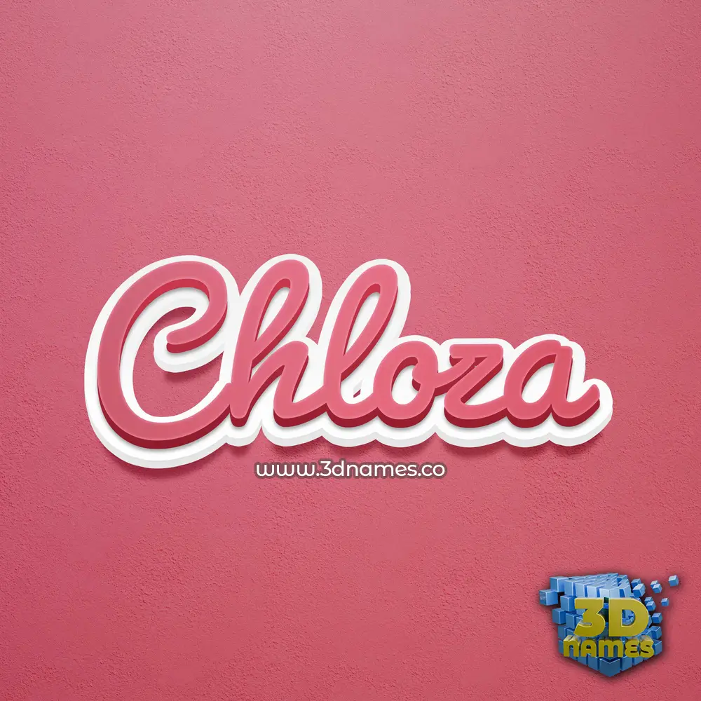 chloza in Red Scribble style - 3D name wallpaper