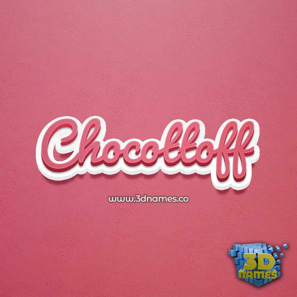 chocottoff in Red Scribble style - 3D name wallpaper chocottoff in Red Scribble style - 3D name wallpaper