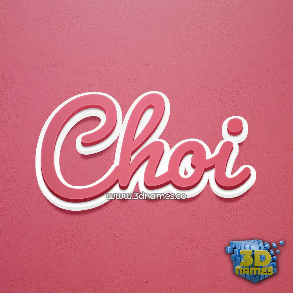 choi in Red Scribble style - 3D name wallpaper choi in Red Scribble style - 3D name wallpaper