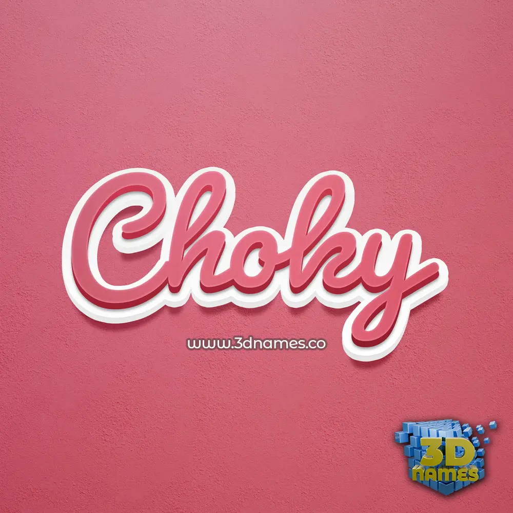 choky in Red Scribble style - 3D name wallpaper choky in Red Scribble style - 3D name wallpaper
