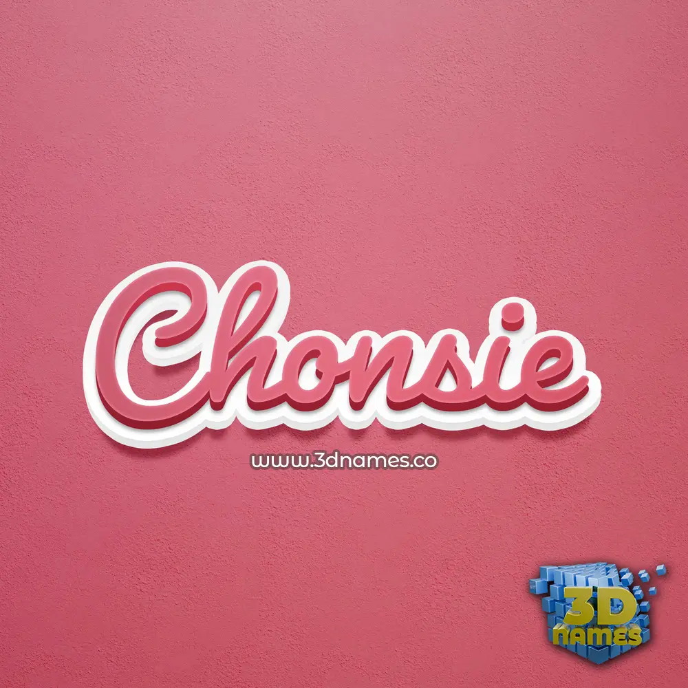 chonsie in Red Scribble style - 3D name wallpaper