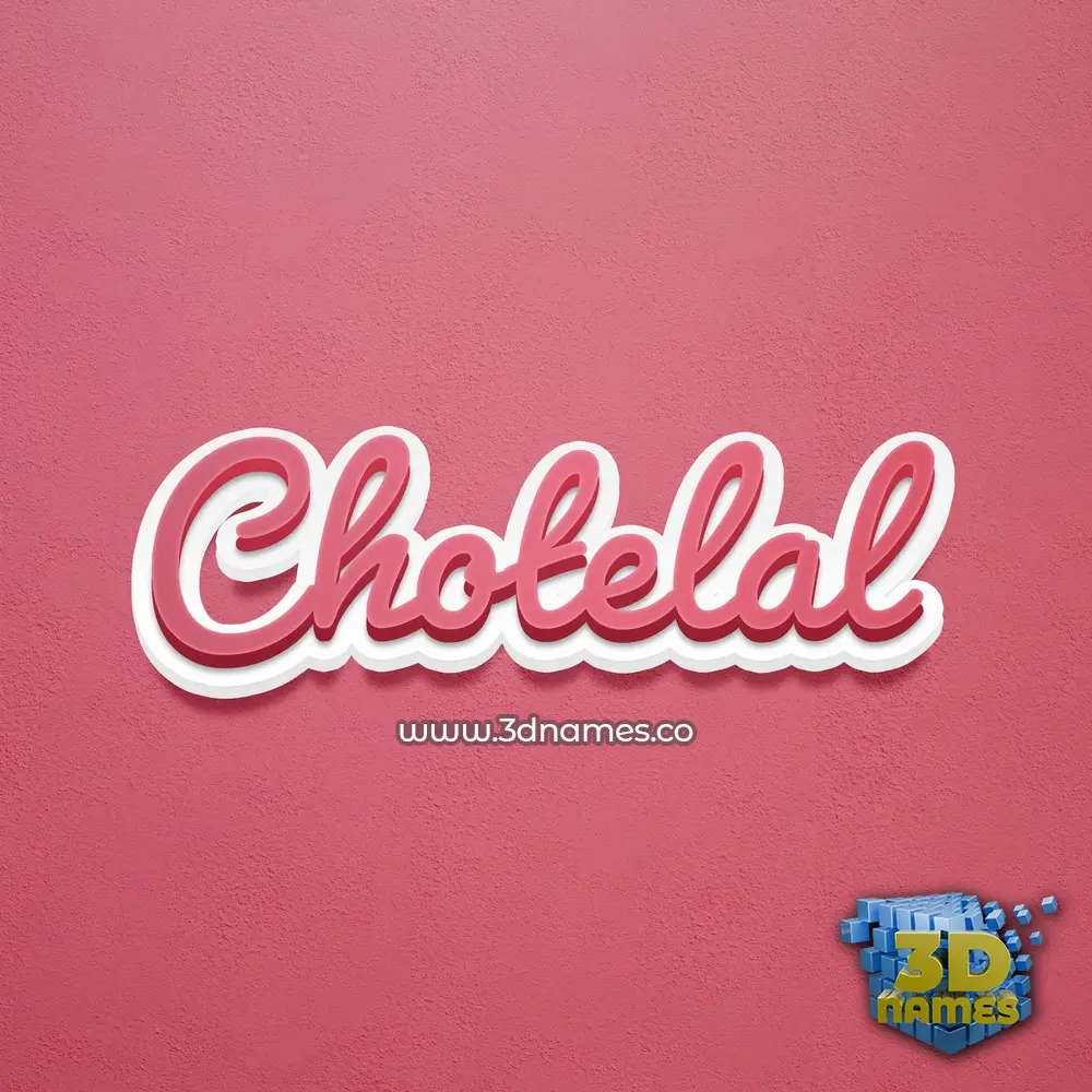chotelal in Red Scribble style - 3D name wallpaper