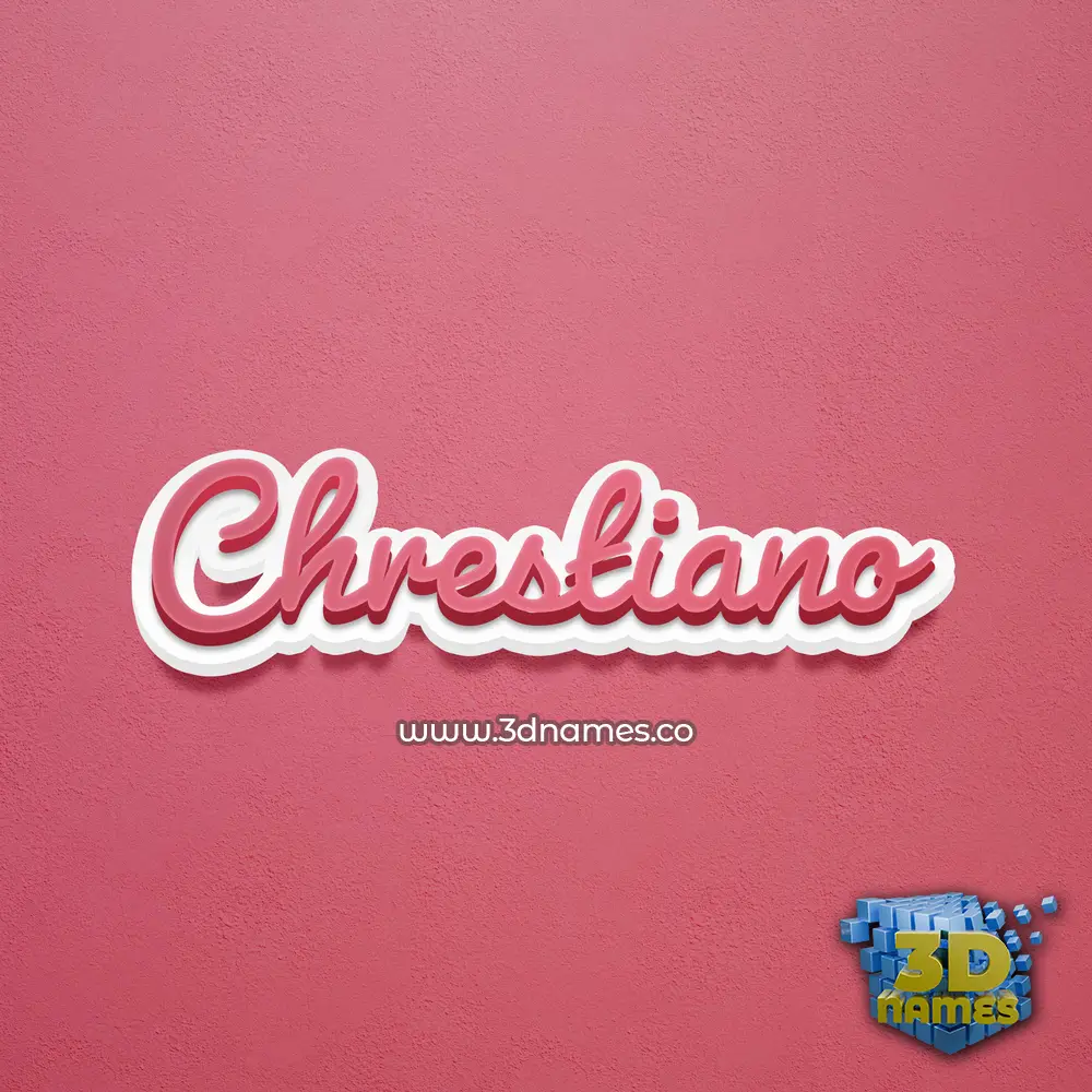 chrestiano in Red Scribble style - 3D name wallpaper