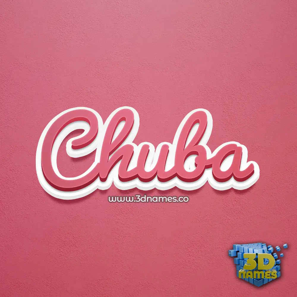 chuba in Red Scribble style - 3D name wallpaper chuba in Red Scribble style - 3D name wallpaper