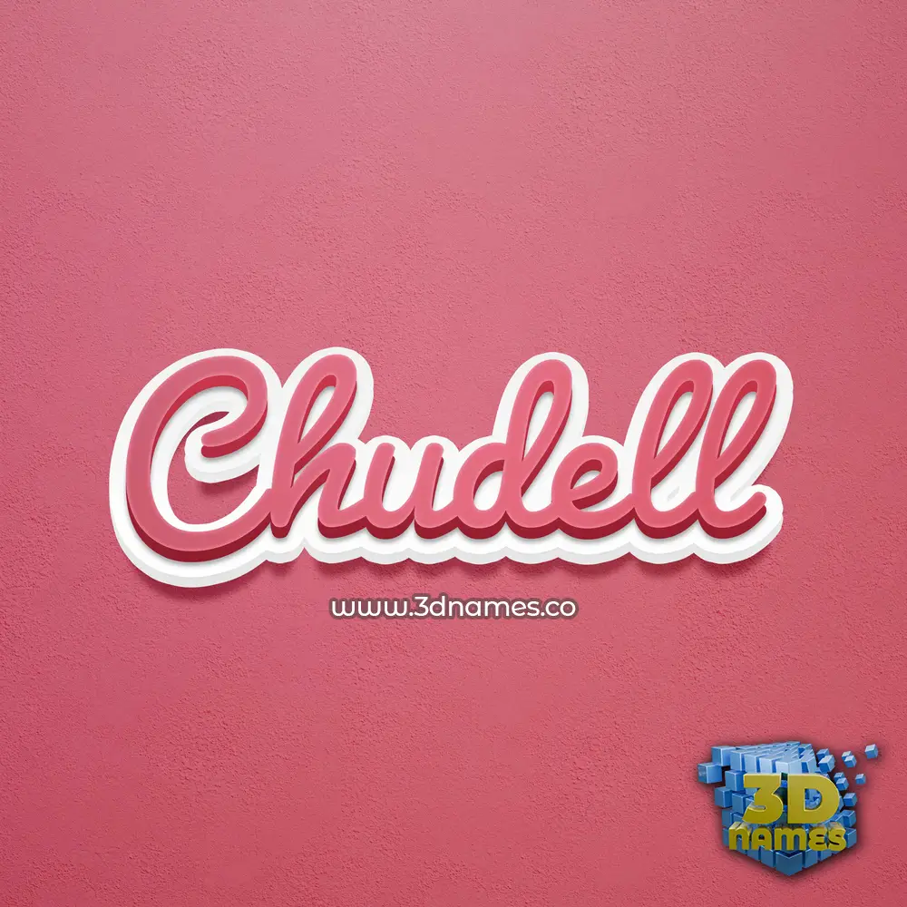 chudell in Red Scribble style - 3D name wallpaper chudell in Red Scribble style - 3D name wallpaper
