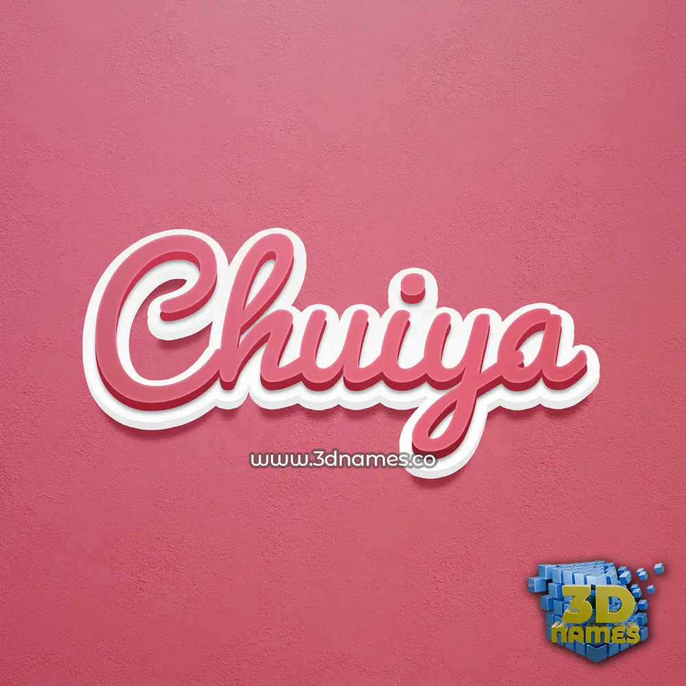 chuiya in Red Scribble style - 3D name wallpaper
