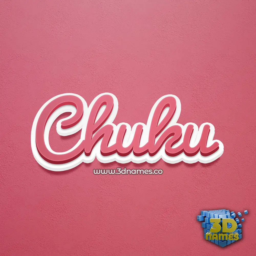 chuku in Red Scribble style - 3D name wallpaper chuku in Red Scribble style - 3D name wallpaper