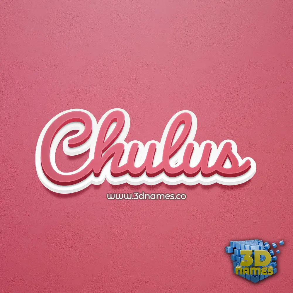 chulus in Red Scribble style - 3D name wallpaper chulus in Red Scribble style - 3D name wallpaper