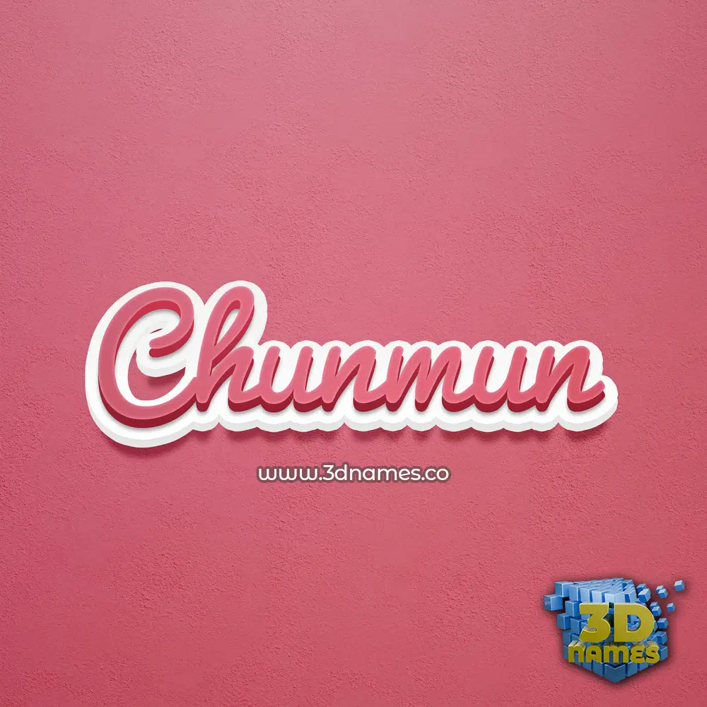 chunmun in Red Scribble style - 3D name wallpaper chunmun in Red Scribble style - 3D name wallpaper