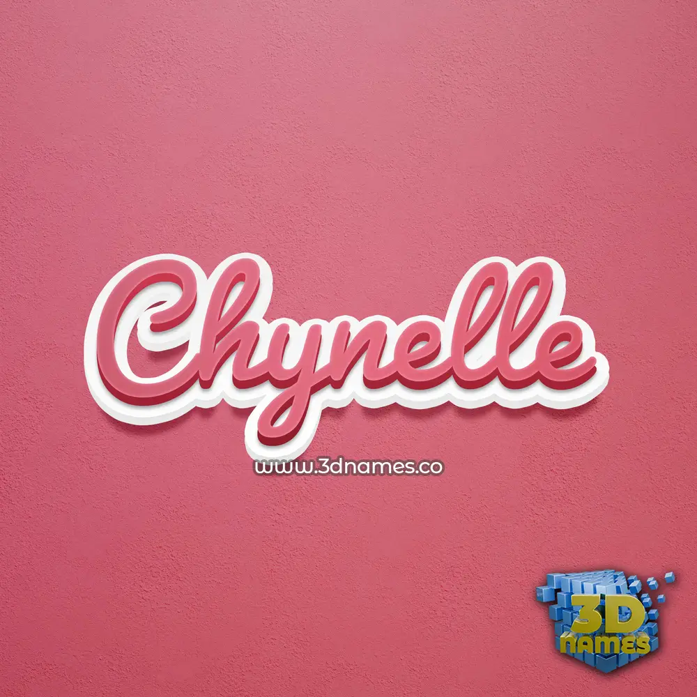 chynelle in Red Scribble style - 3D name wallpaper