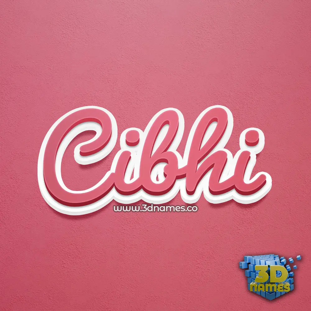 cibhi in Red Scribble style - 3D name wallpaper