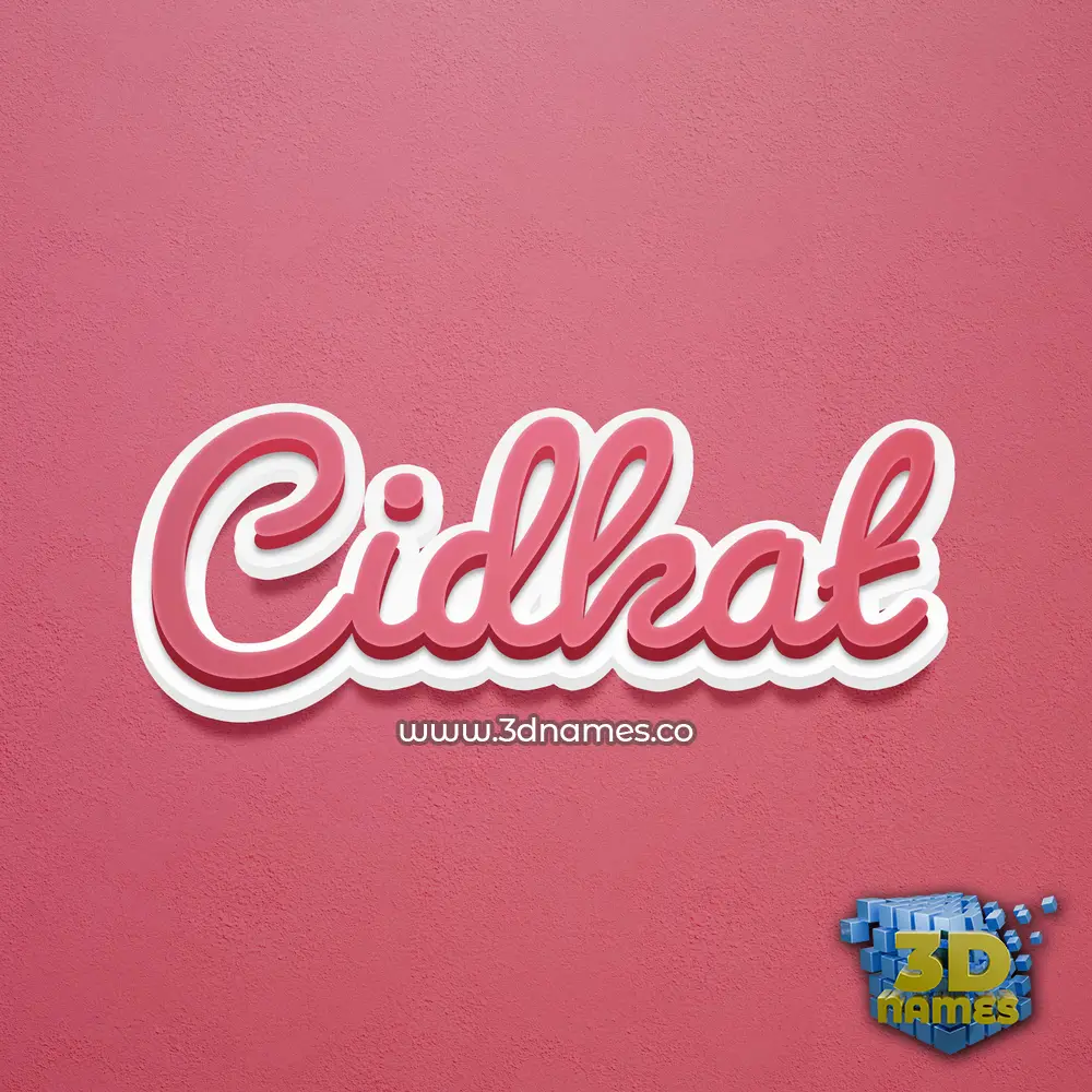 cidkat in Red Scribble style - 3D name wallpaper