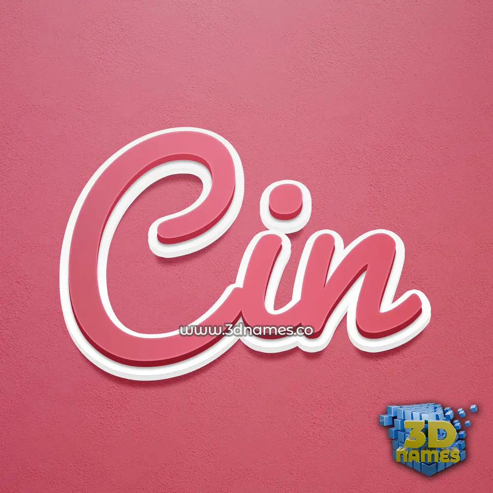 cin in Red Scribble style - 3D name wallpaper cin in Red Scribble style - 3D name wallpaper