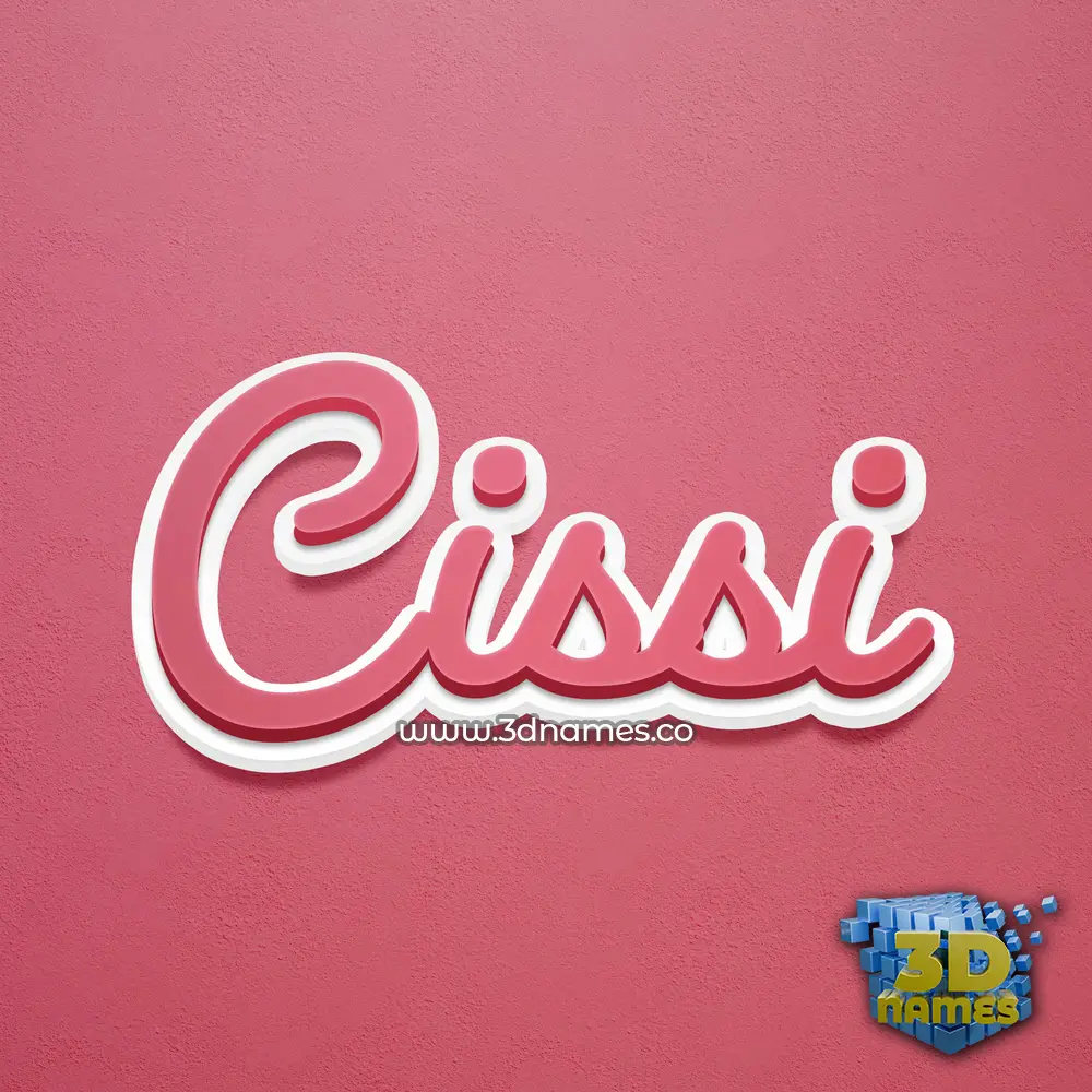 cissi in Red Scribble style - 3D name wallpaper