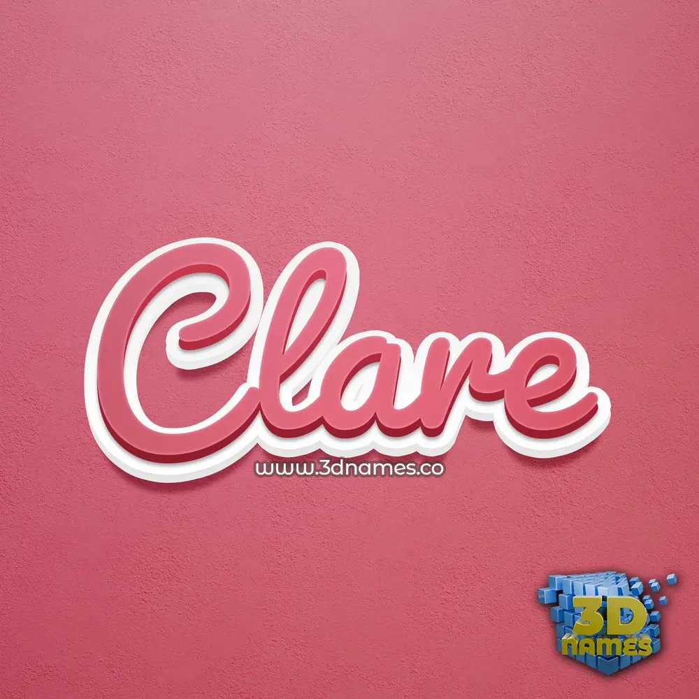 clare in Red Scribble style - 3D name wallpaper clare in Red Scribble style - 3D name wallpaper