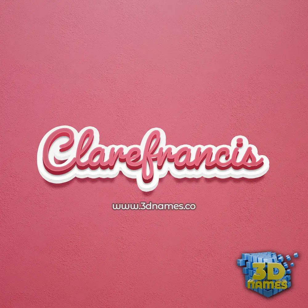 clarefrancis in Red Scribble style - 3D name wallpaper