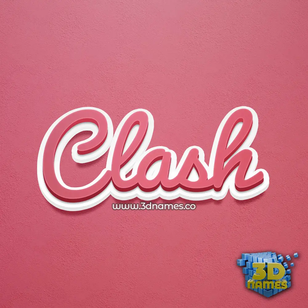 clash in Red Scribble style - 3D name wallpaper clash in Red Scribble style - 3D name wallpaper
