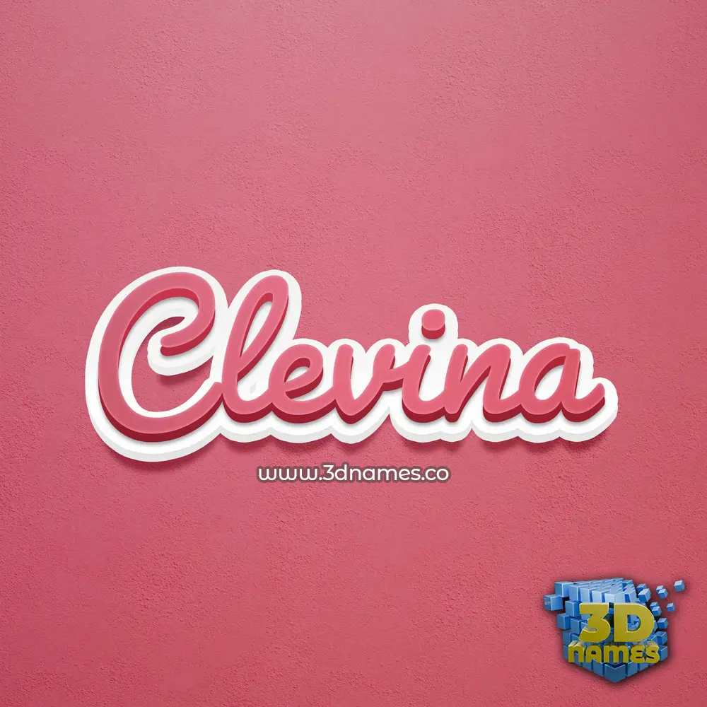 clevina in Red Scribble style - 3D name wallpaper