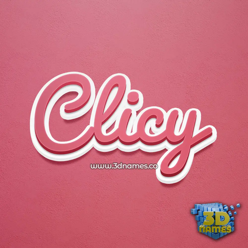 clicy in Red Scribble style - 3D name wallpaper clicy in Red Scribble style - 3D name wallpaper