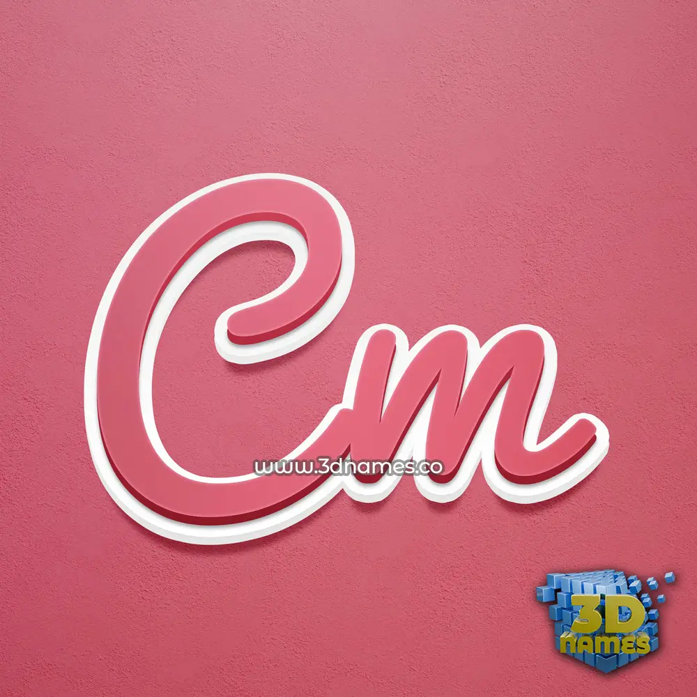cm in Red Scribble style - 3D name wallpaper cm in Red Scribble style - 3D name wallpaper
