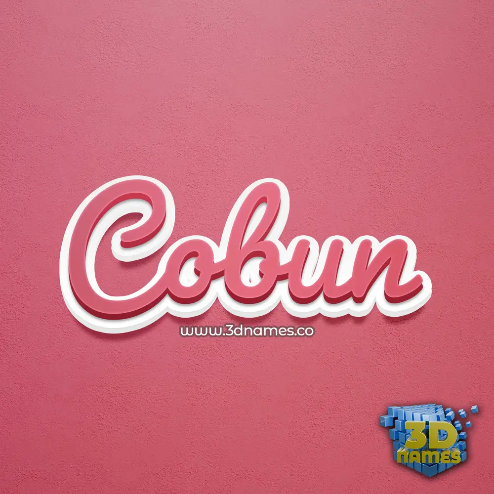 cobun in Red Scribble style - 3D name wallpaper cobun in Red Scribble style - 3D name wallpaper