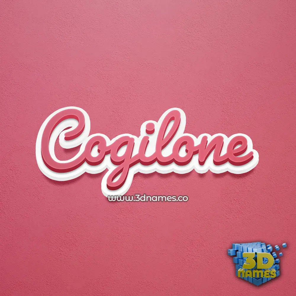 cogilone in Red Scribble style - 3D name wallpaper
