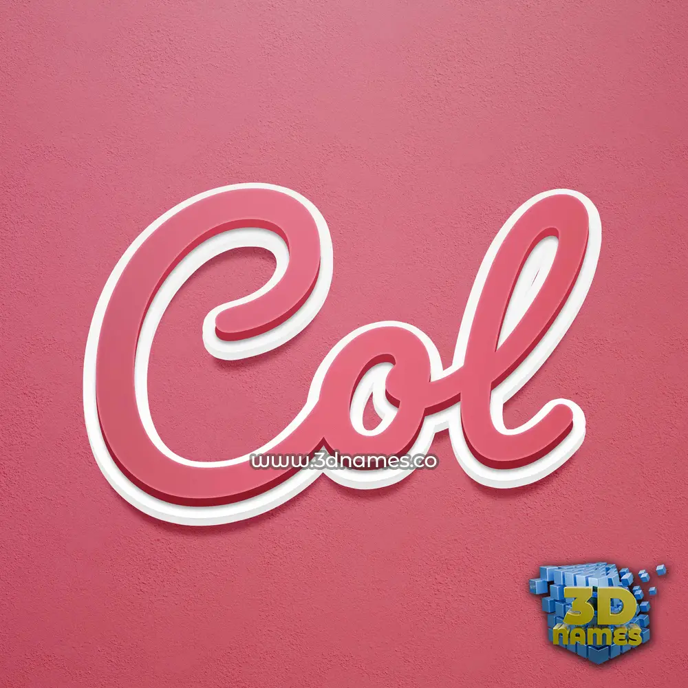 col in Red Scribble style - 3D name wallpaper col in Red Scribble style - 3D name wallpaper