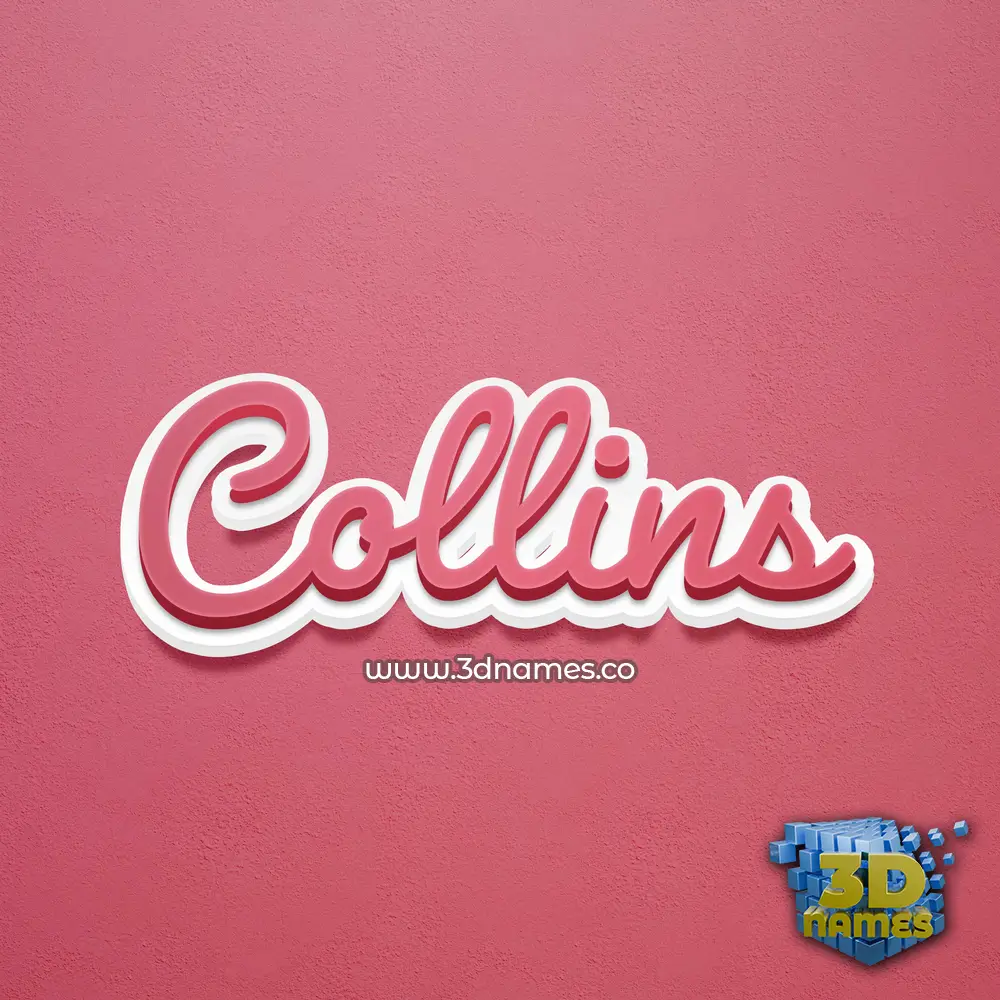 collins in Red Scribble style - 3D name wallpaper collins in Red Scribble style - 3D name wallpaper