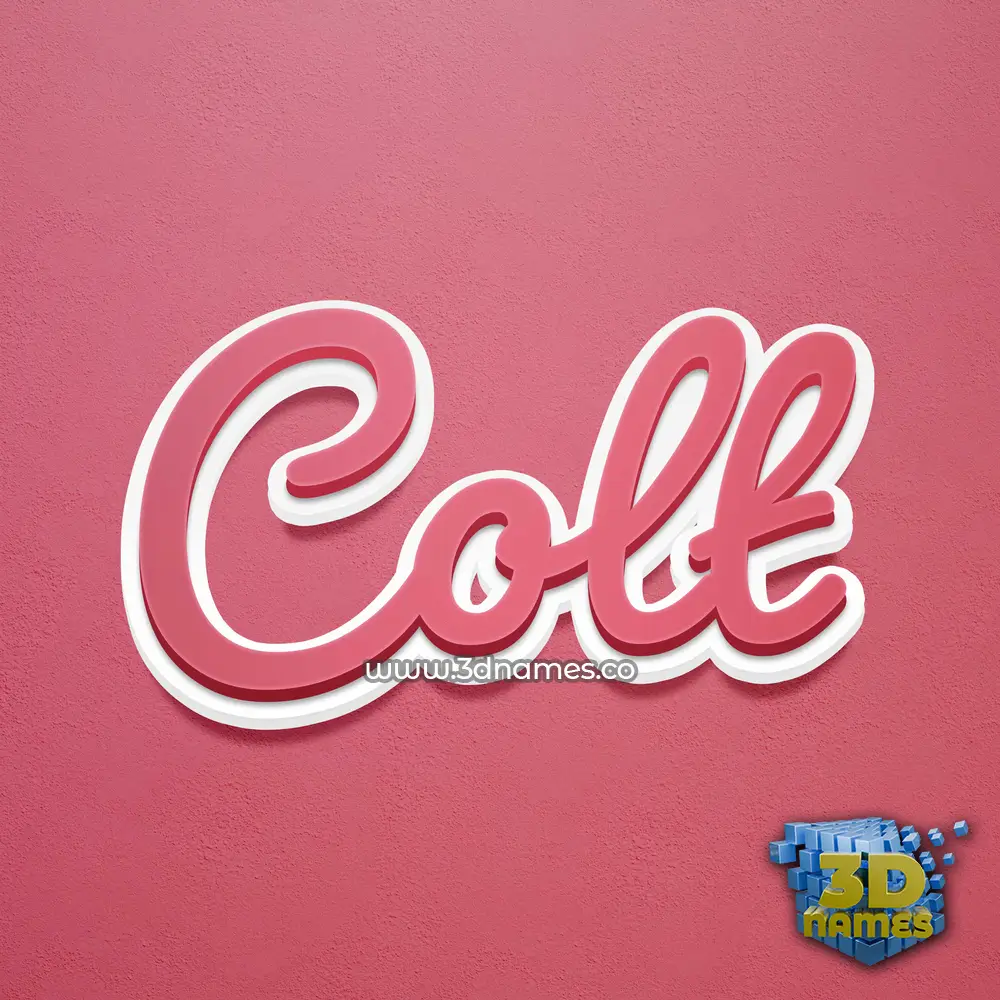 colt in Red Scribble style - 3D name wallpaper