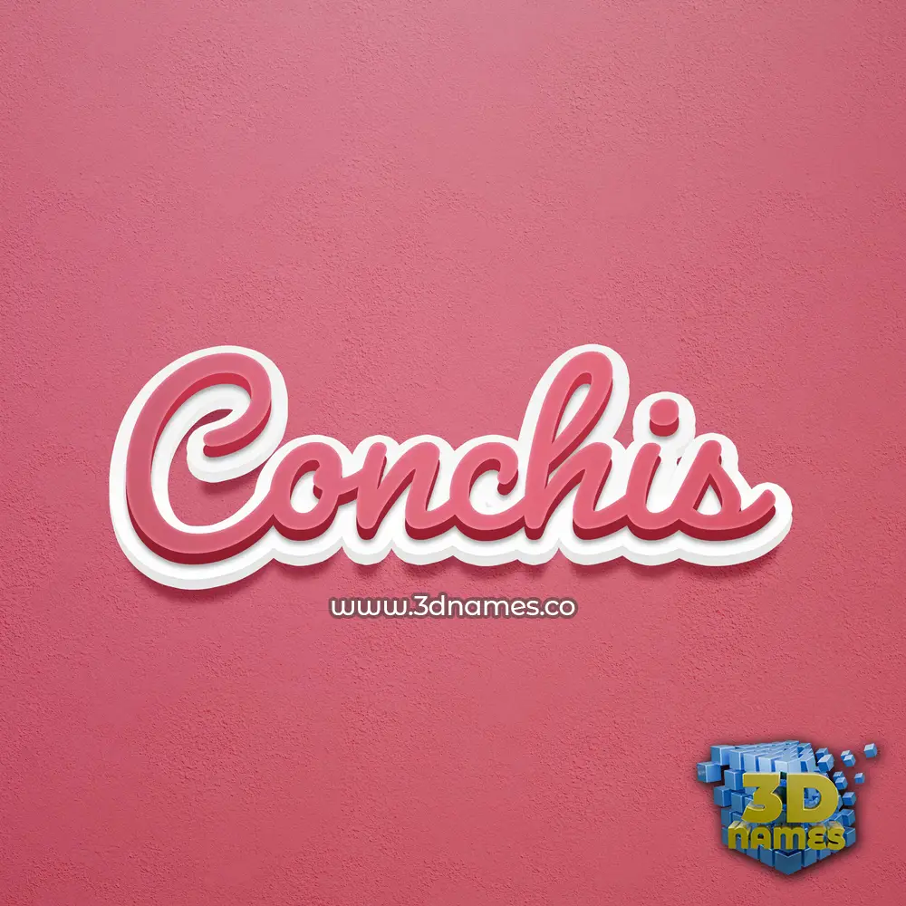 conchis in Red Scribble style - 3D name wallpaper conchis in Red Scribble style - 3D name wallpaper