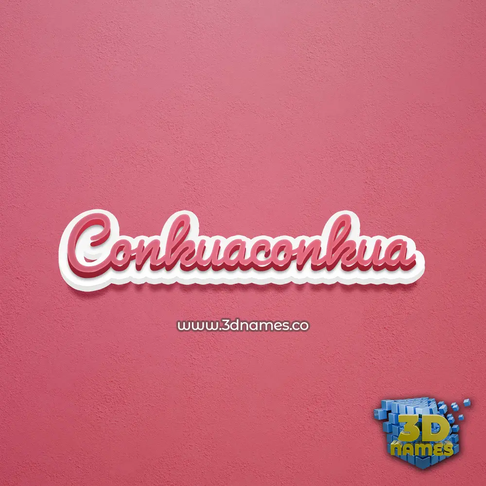 conkuaconkua in Red Scribble style - 3D name wallpaper conkuaconkua in Red Scribble style - 3D name wallpaper